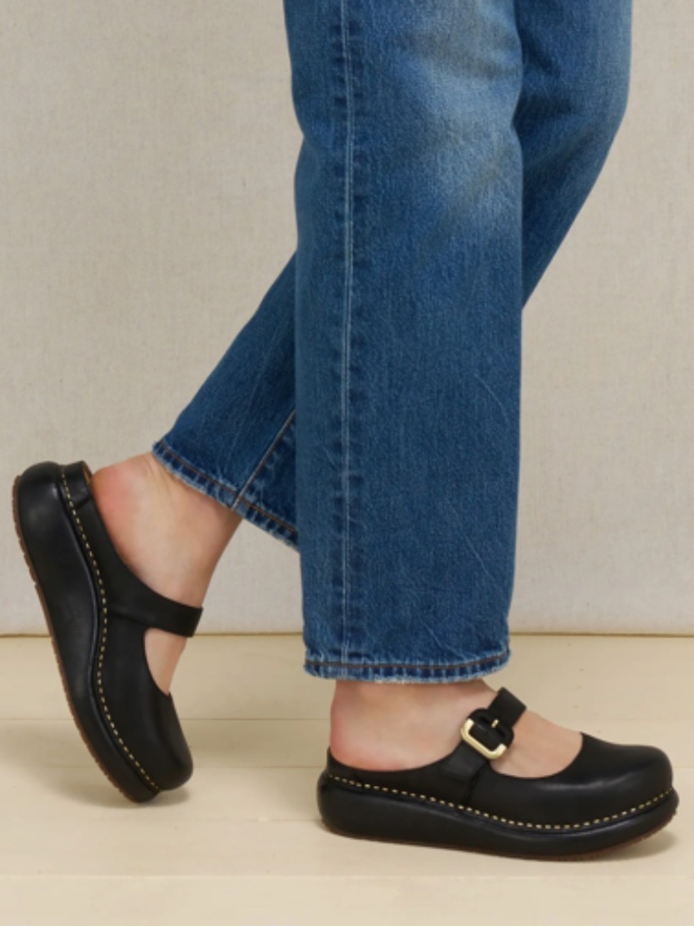 Dansko Kimberly Clog in Black - Chunky-chic slip-on meets Mary Jane Styling